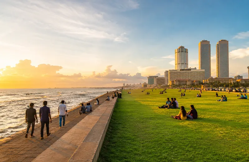 Galle Face Green oceanfront promenade in Colombo