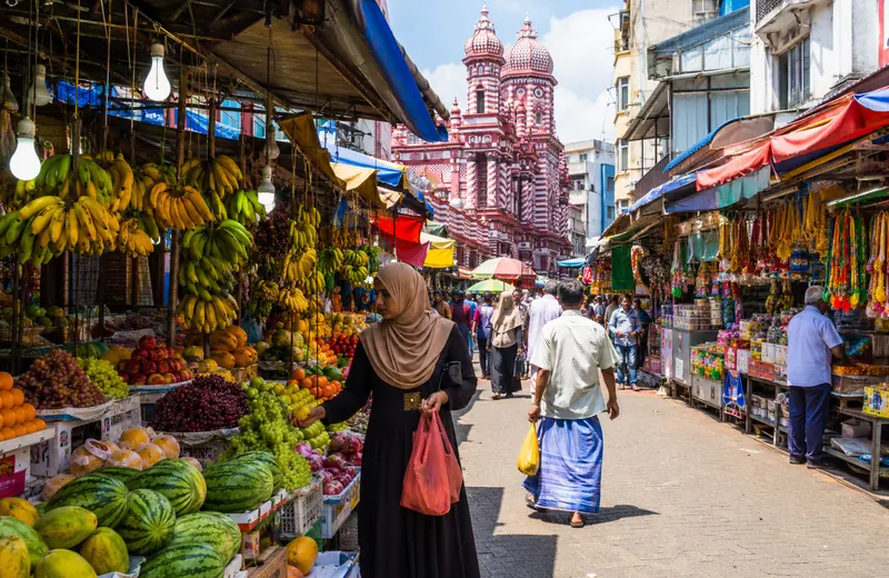 Pettah Market street in Colombo